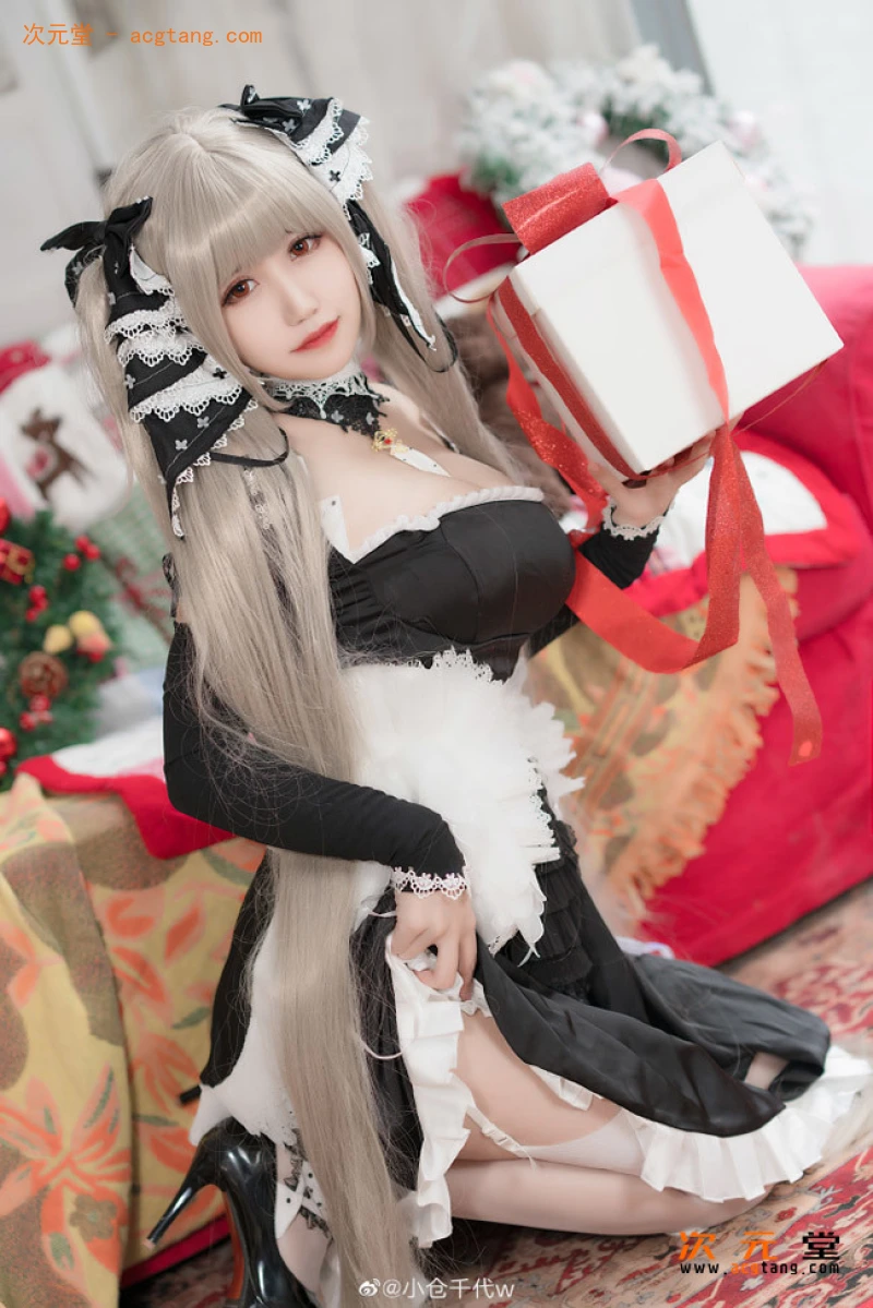 [小仓千代w]碧海航线cosplay女仆装,迟来的圣诞礼物
